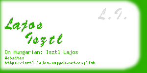 lajos isztl business card